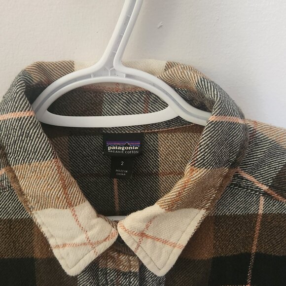 Patagonia Long-Sleeved Fjord Flannel Shirt - Tree Crown Carbon - Picture 3 of 9